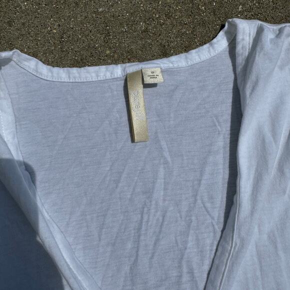 J. Jill White Pima Cotton V-neck Tank Top Sm - Picture 3 of 3